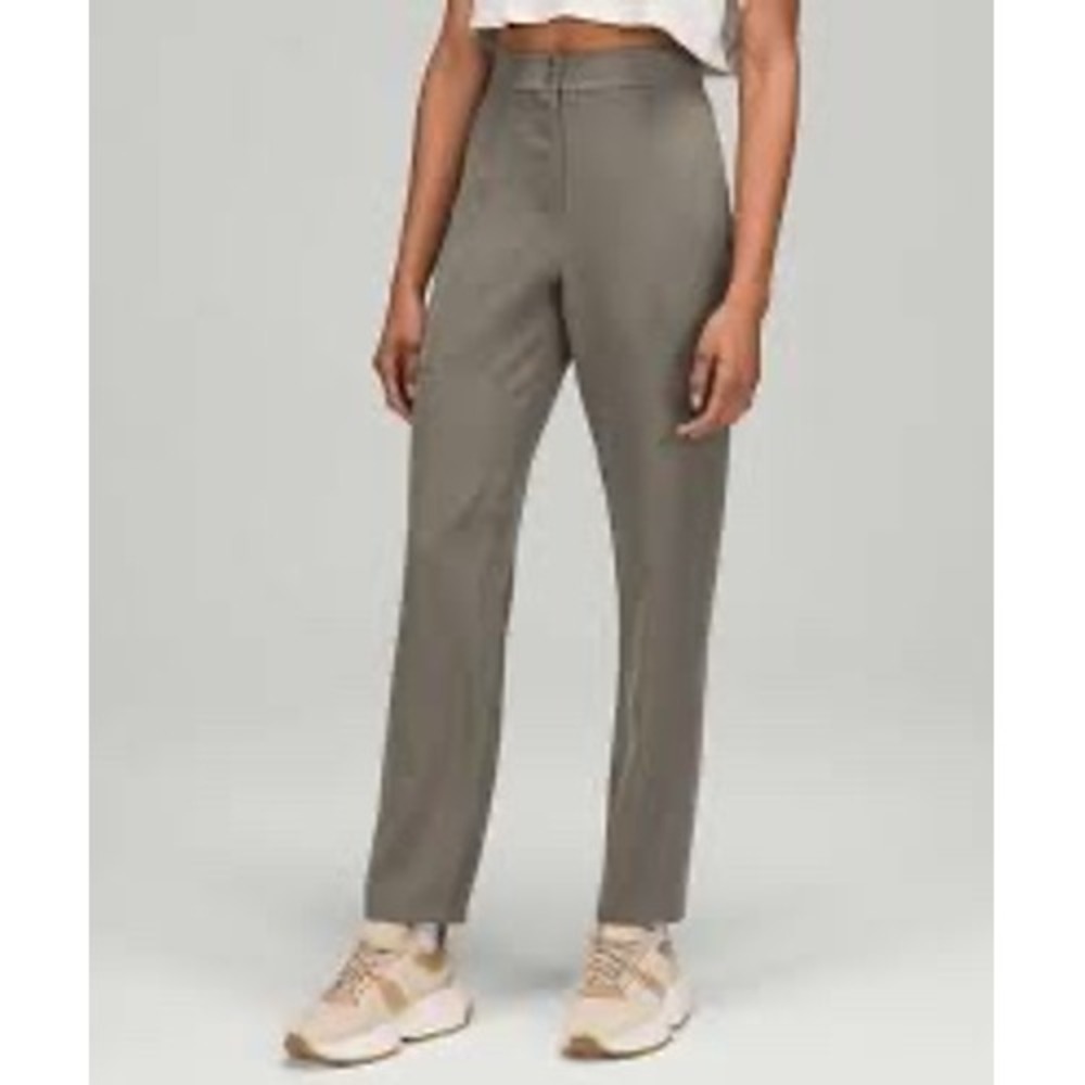 Lululemon Dynamic Days Pant Travel Woven Grey Sage Super High Rise Trousers 27